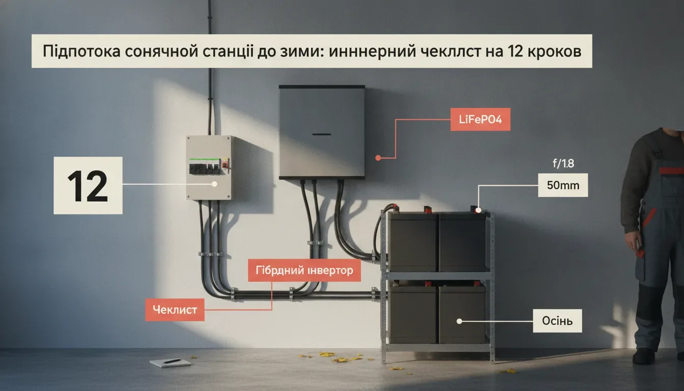 Підготовка сонячної станції до зими: інженерний чеклист на 12 кроків - стаття SolarProm