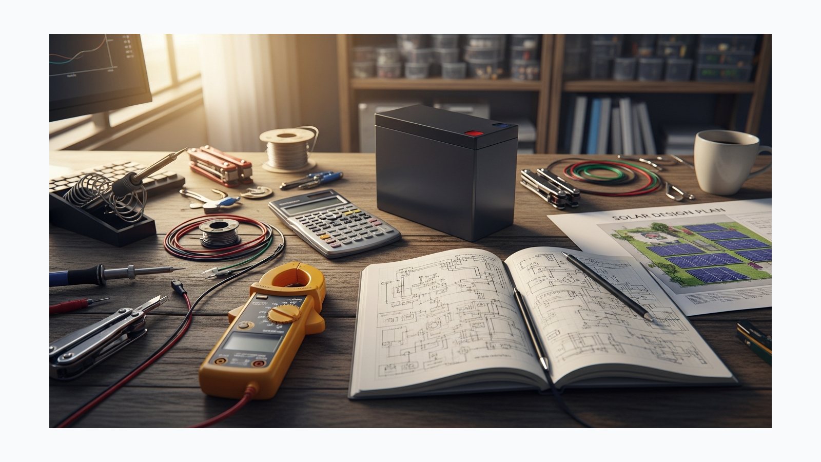 Як порахувати ємність АКБ без маркетингових помилок - фотореалістична ілюстрація SolarProm