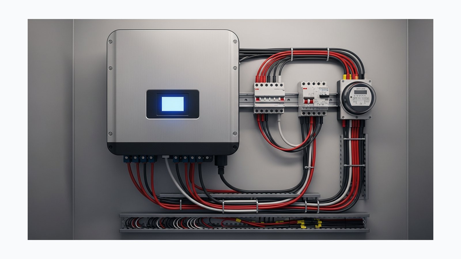 Як вибрати інвертор для дому у 2026 році - фотореалістична ілюстрація SolarProm