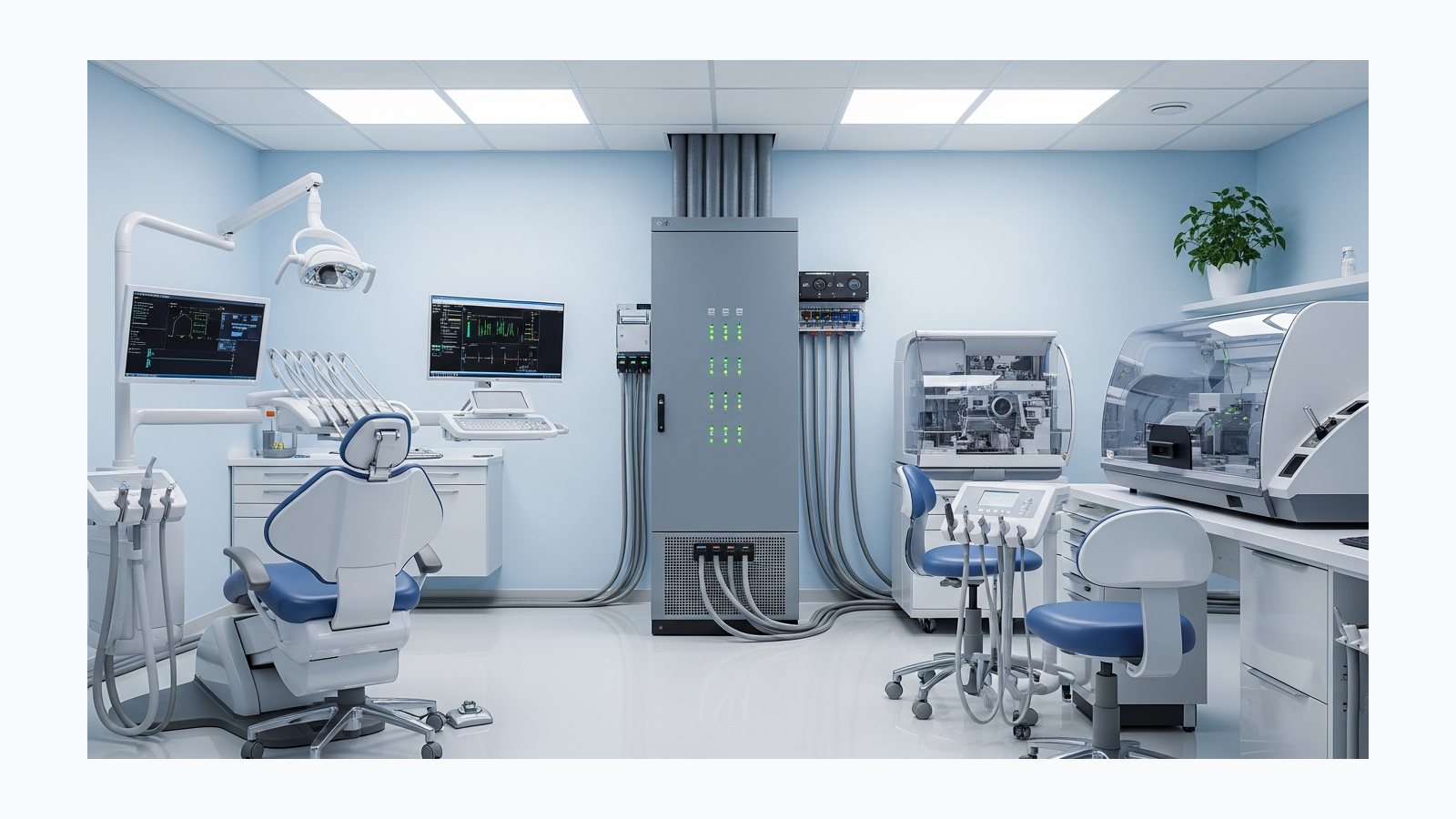 Резервне живлення медичного кабінету: UPS чи ESS - фотореалістична ілюстрація SolarProm