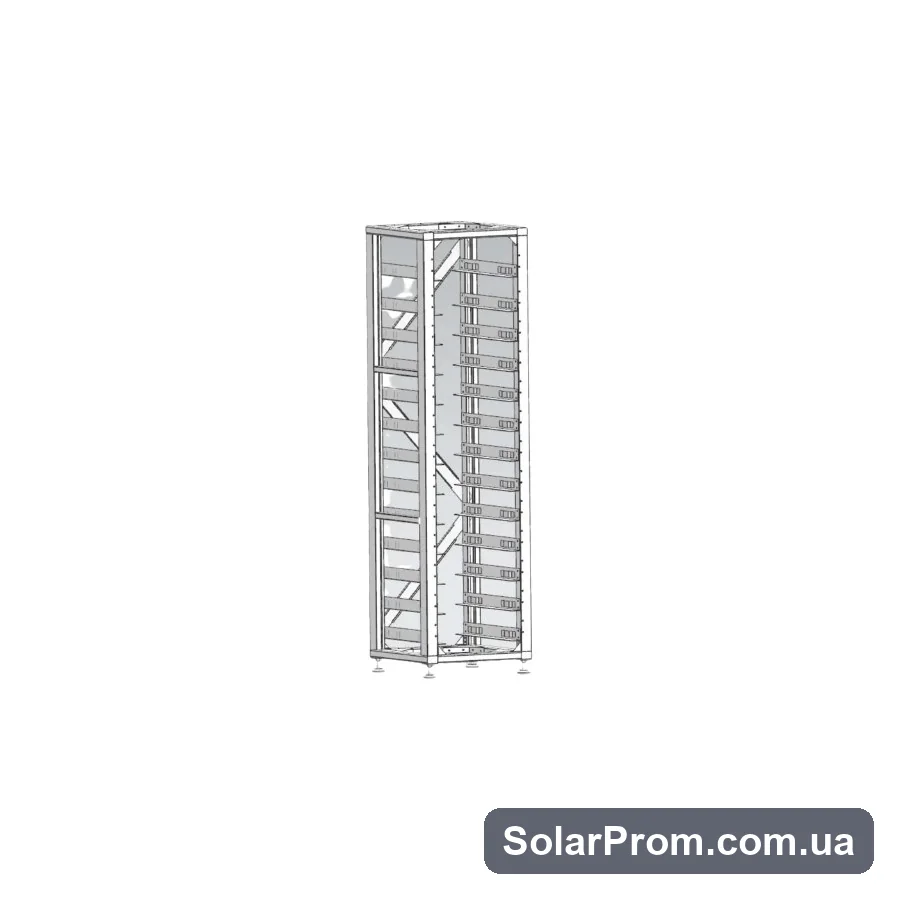 Стандартна стійка 19 дюймів, (12 шт.) 3U-HRACK Deye - фото 3, SolarProm