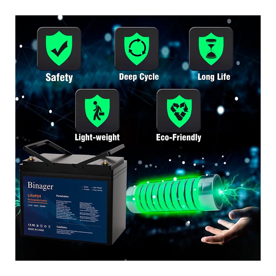 Акумуляторна батарея HS-12,8V50Ah Binager (LiFePO4 12,8V 50Ah 640Wh) - схема роботи, фото 7