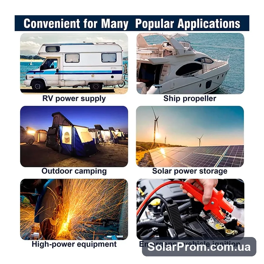 Акумуляторна батарея HS-12,8V100Ah Binager (LiFePO4 12,8V 100Ah 1280Wh) - фото 3, SolarProm
