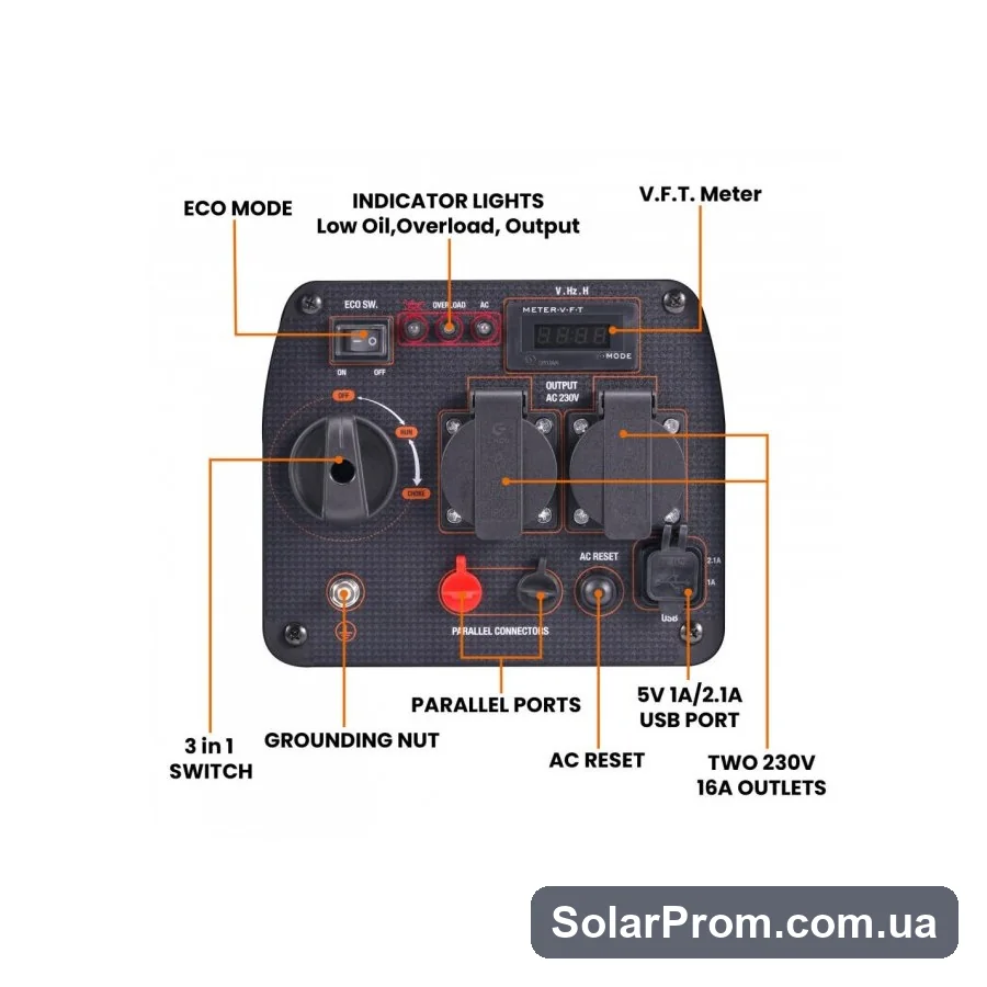Генератор бензиновий інверторний MXR2300 MaXpeedingRods (1,8 kW) - фото 6, SolarProm