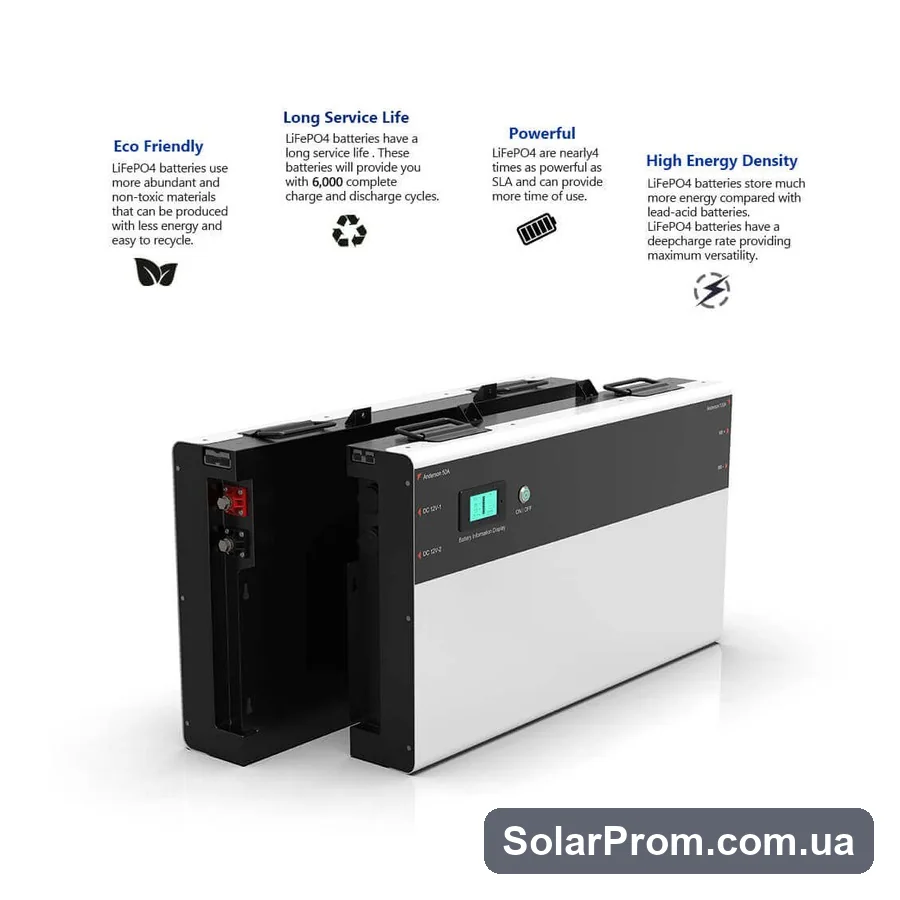 Акумуляторна батарея LFP-51200-B Delong (LiFePO4 51,2V 200Ah 10kWh) - фото 5, SolarProm