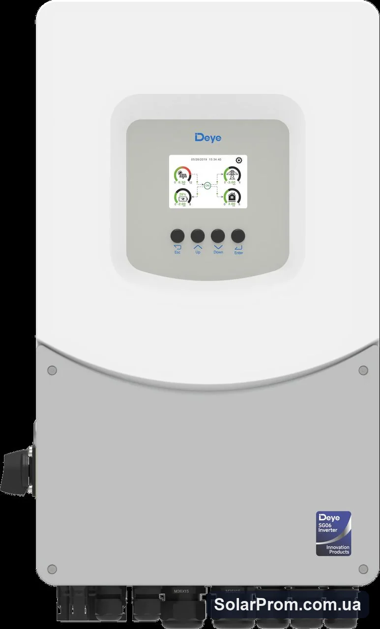 Гибридный инвертор SUN-8K-SG06LP1-EU-BM3 Deye WiFi (8 кВт, 1 фаза, 3 MPPT, LV) — фото товара в каталоге SolarProm