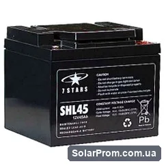Аккумулятор свинцово-кислотный AGM 7STARS SHL7.5 (12В/С20=7,5Ач), 151 x 65 x 94мм, 2,2кг в каталоге SolarProm