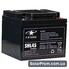 Аккумулятор свинцово-кислотный AGM 7STARS SHK210 (12В/С10=210Ач), 522 x 240 x 222мм, 61,2кг в каталоге SolarProm
