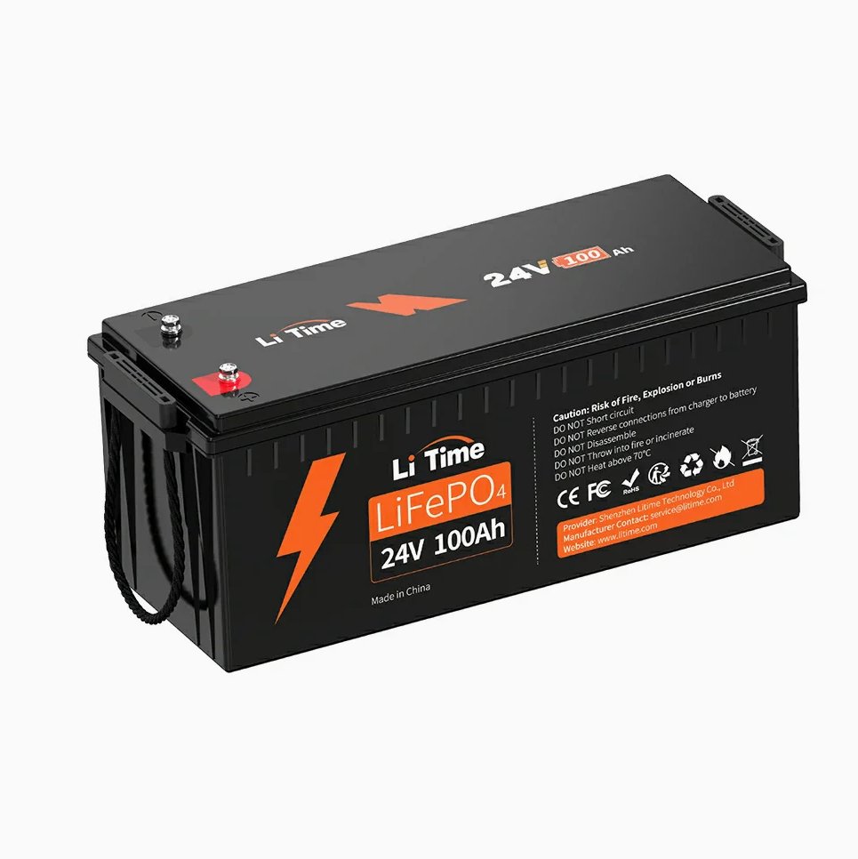 Акумулятор LiTime LiFePO4 24V 100Ah (BMS 100A, 2560 Вт·год) - сторінка товару SolarProm