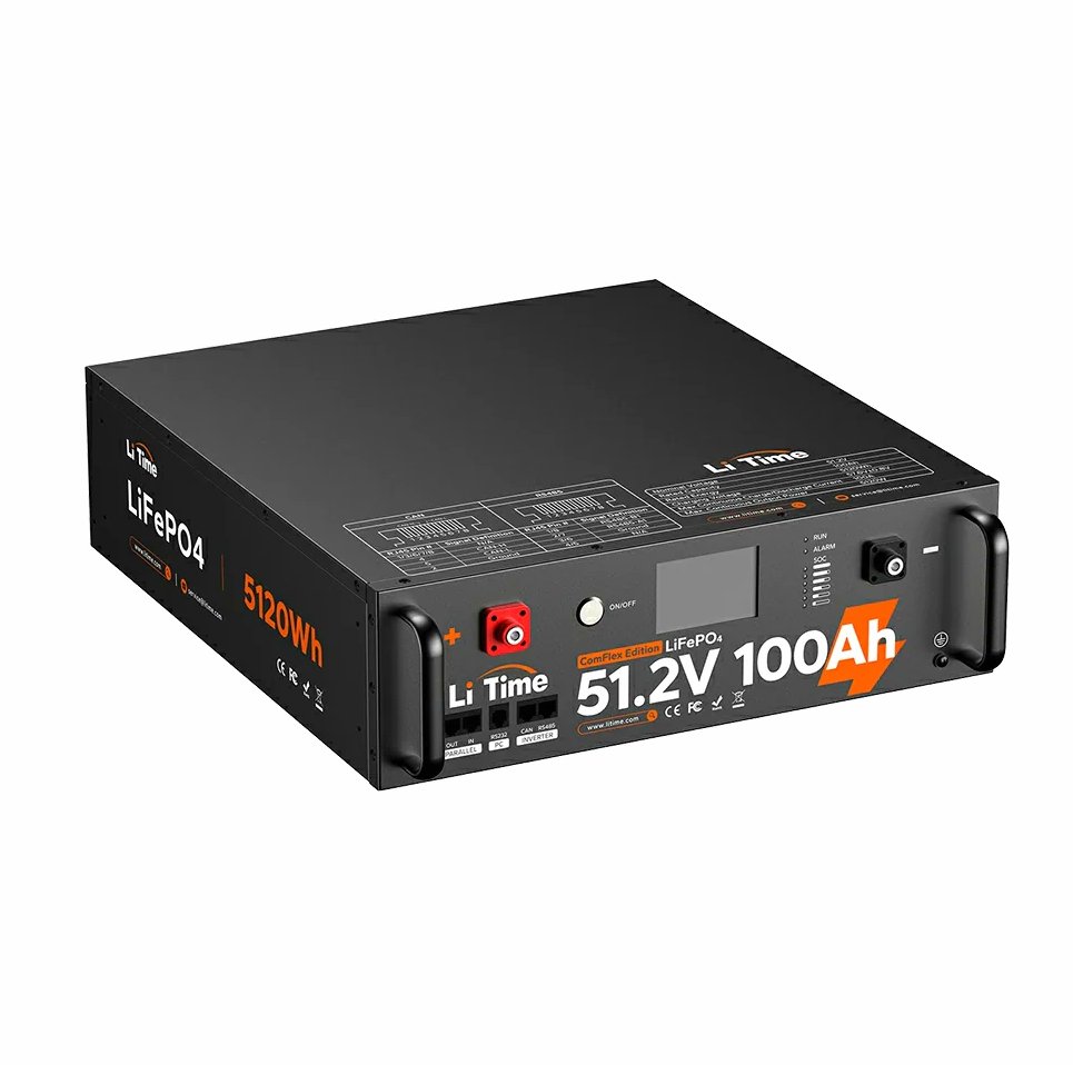 Акумулятор LiTime LiFePO4 51.2V 100Ah ComFlex Edition (BMS 100A, 5120 Вт·год) - сторінка товару SolarProm