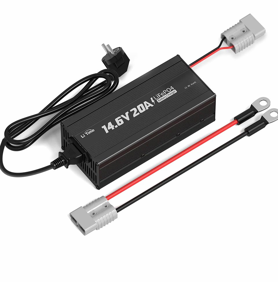 Зарядний пристрій LiTime 14.6V 20A для LiFePO4 12V (L12V20A-BCHA-X) - сторінка товару SolarProm