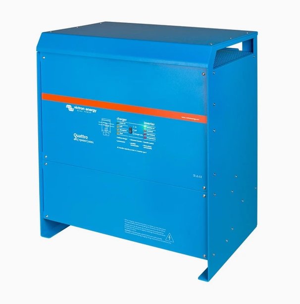 Інвертор гібридний Victron Energy Quattro 48/15000/200-100/100 (15 кВА/12 кВт, 1 фаза, без MPPT) - сторінка товару SolarProm