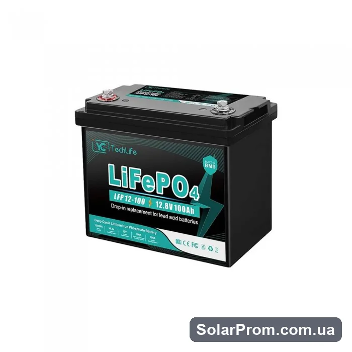 Аккумулятор LiFePO4 EverExceed YCTechLife LFP 12-100 (12.8V 100Ah, BMS 100A, 1280 Вт·ч) - страница товара SolarProm