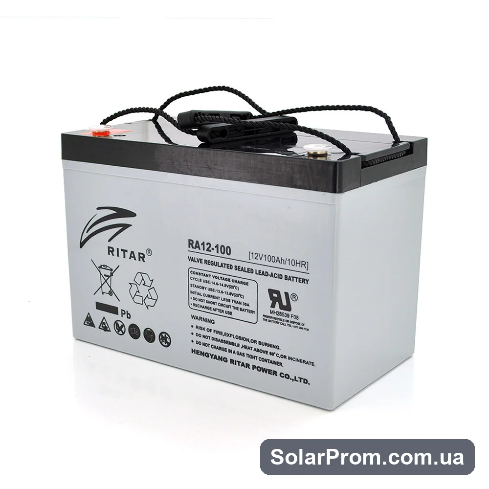 Аккумуляторная батарея AGM RITAR RA12-100S, Gray Case, 12V 100.0Ah ( 307 x 169 x 215 ) Q1 в каталоге SolarProm