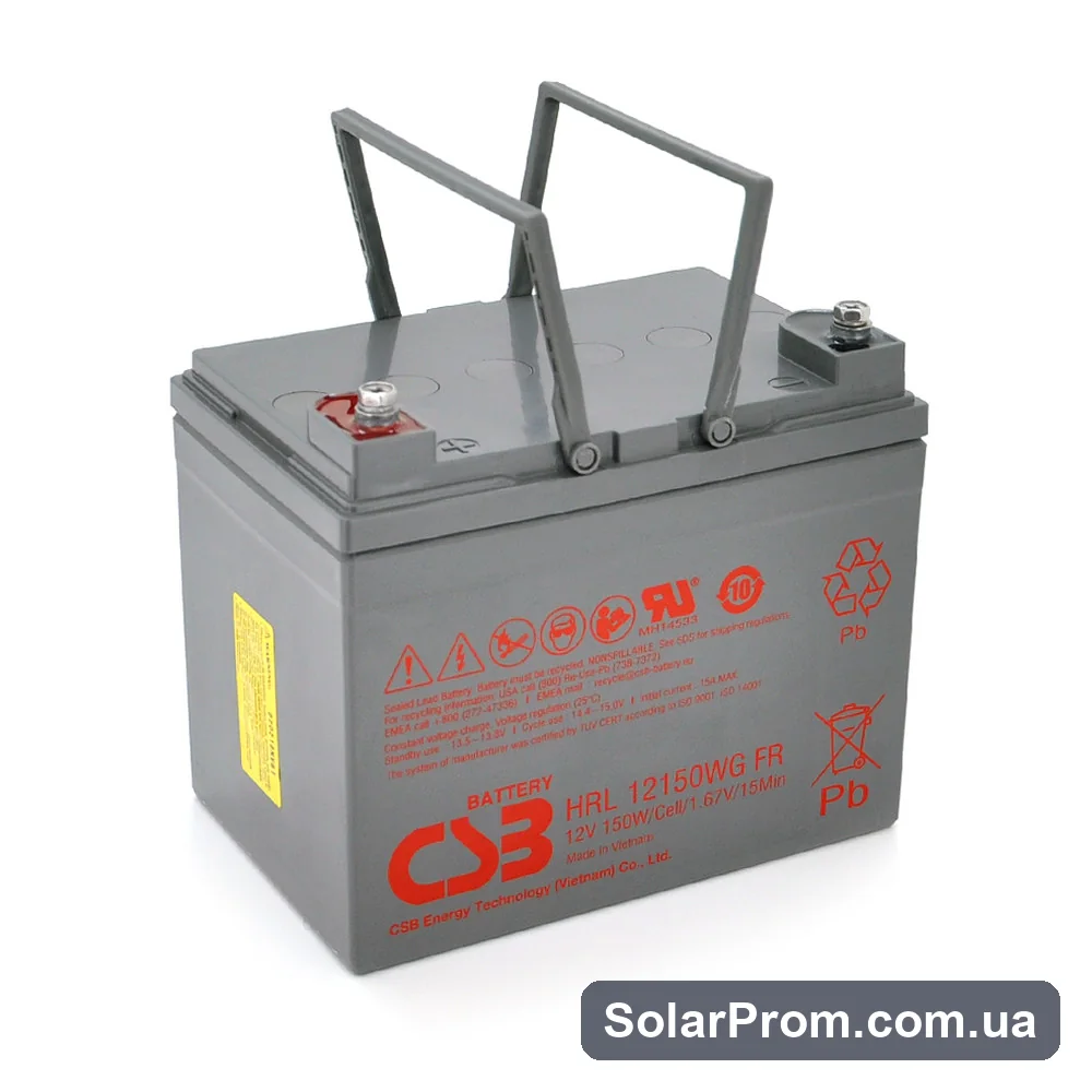 Аккумуляторная батарея CSB HRL12150WGFR, 12V 38Ah в каталоге SolarProm