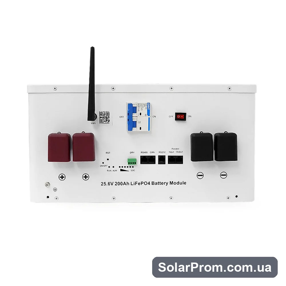 Аккумуляторная батарея Must LiFePO4 LP16-24200 25.6V 200Ah, 5,12kWh, BMS100A@8S, CAN2.0 / RS232 / RS485, 6000 cycles, 450*445* - фото 3, SolarProm