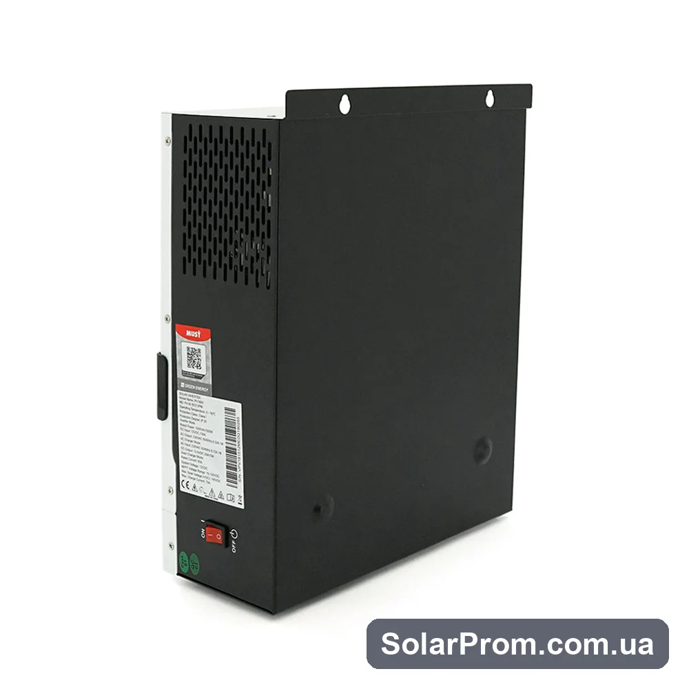 Гiбрiдний ДБЖ MUST PV18-1512VPM, 1500W, 12V, ток заряда 10 / 20А, 160-275V, MPPT (60А, 15-145 Vdc) - фото 3, SolarProm