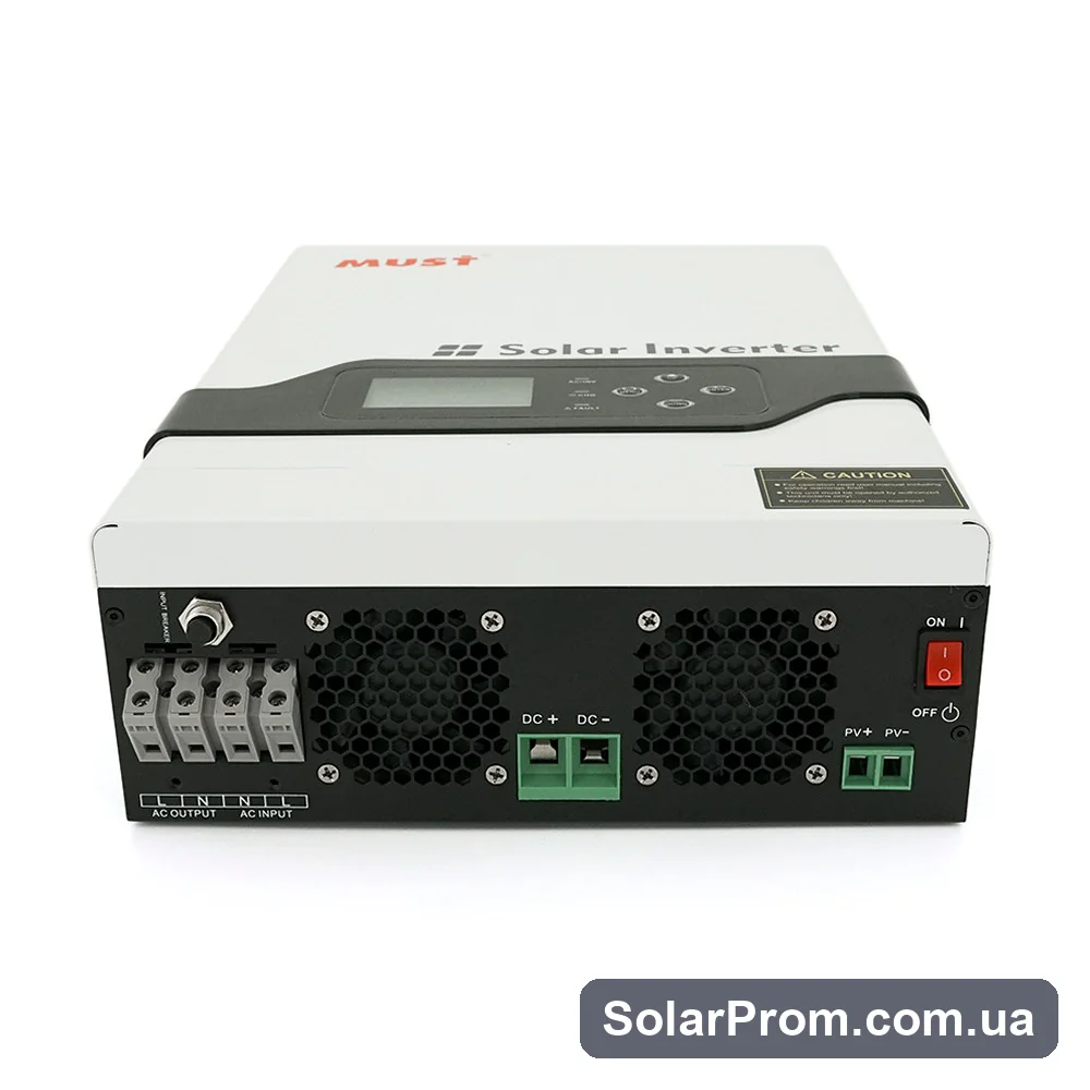 Гибридный ИБП MUST PV18-3224VPM II, 3200W, 24V, ток заряда 60A, 160-275V, MPPT (60А, 30-160 Vdc) - фото 2, SolarProm