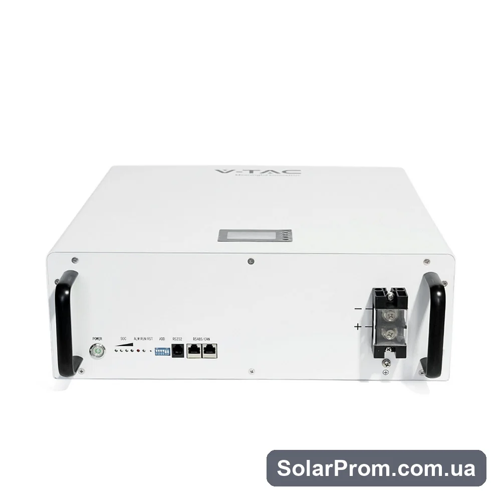 Акумуляторна батарея V-TAC VT48100E-W LiFePO4 51,2V 100Аh 5.12kWh, (100 / 100A) - фото 3, SolarProm