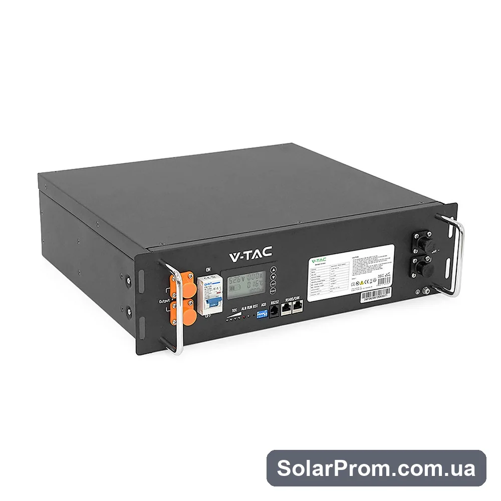 Аккумуляторная батарея (рекова) V-TAC CEI-021 LiFePO4 5.12kWh 100Ач, (100 / 100A) 445*400* в каталоге SolarProm
