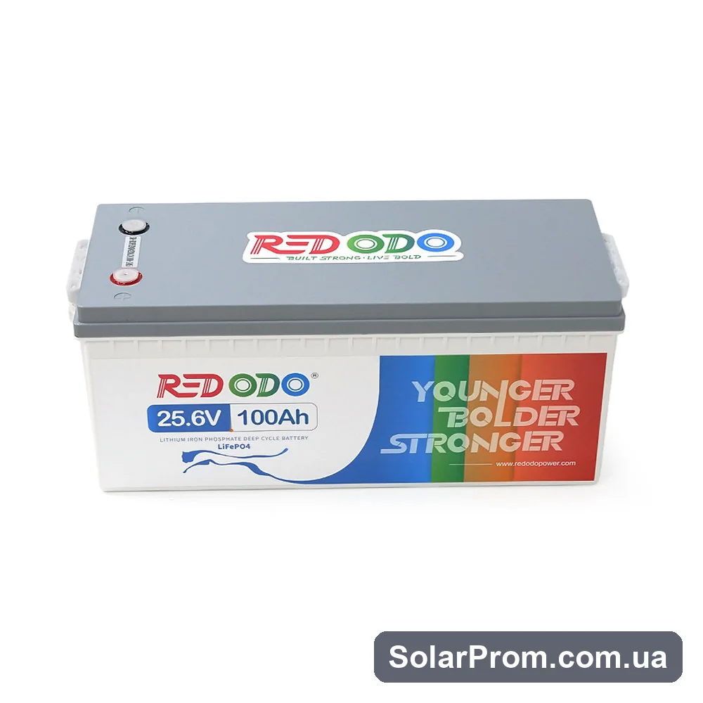Акумуляторна батарея LiFePO4 Redodo 25.6V 100Ah, 2560Wh, BMS 100A, BASIC, ≥4000 циклів - фото 2, SolarProm
