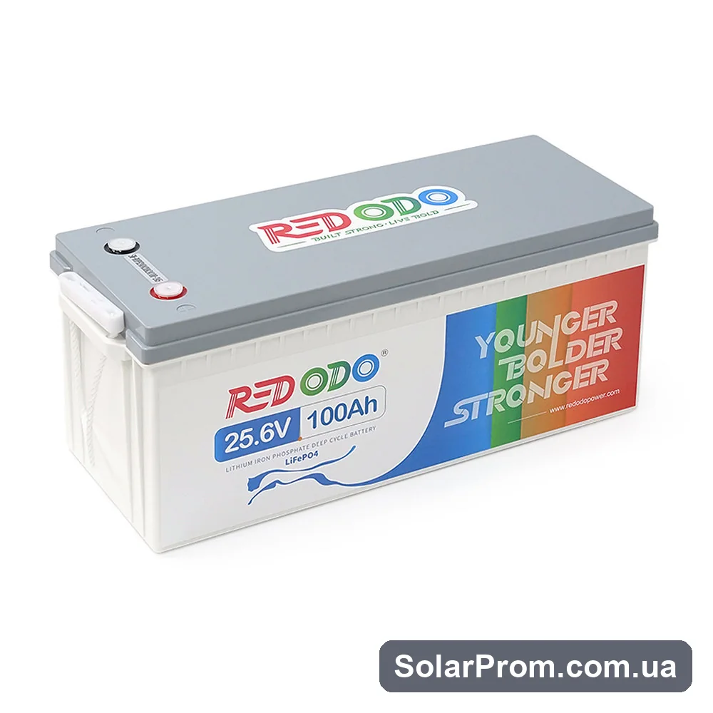 Аккумуляторная батарея LiFePO4 Redodo 25.6V 100Ah, 2560Wh, BMS 100A, BASIC, ≥4000 циклов в каталоге SolarProm