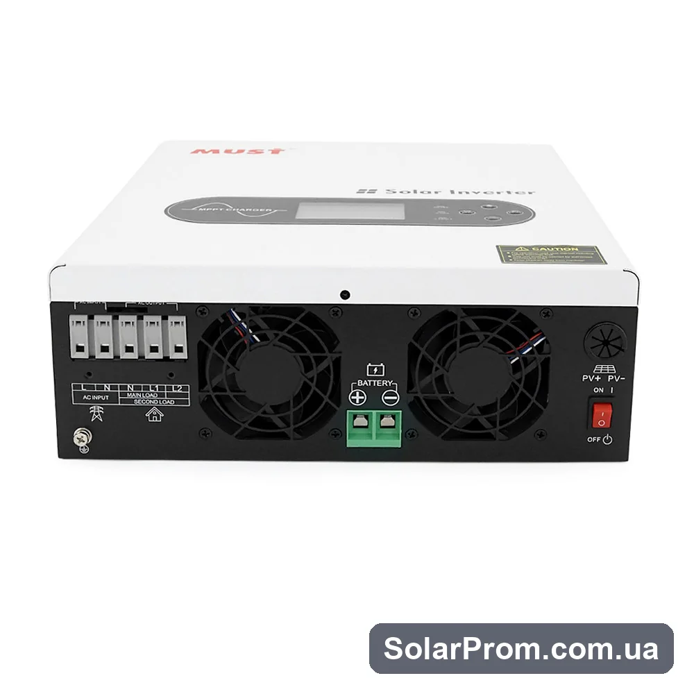 Гибридный инвертор MUST PV18-2012ECO, 2000W, 12V, ток заряда 80A, 170-280V, MPPT (80А, 30-320 Vdc), 290х367х111 мм. 6 кг. - фото 2, SolarProm