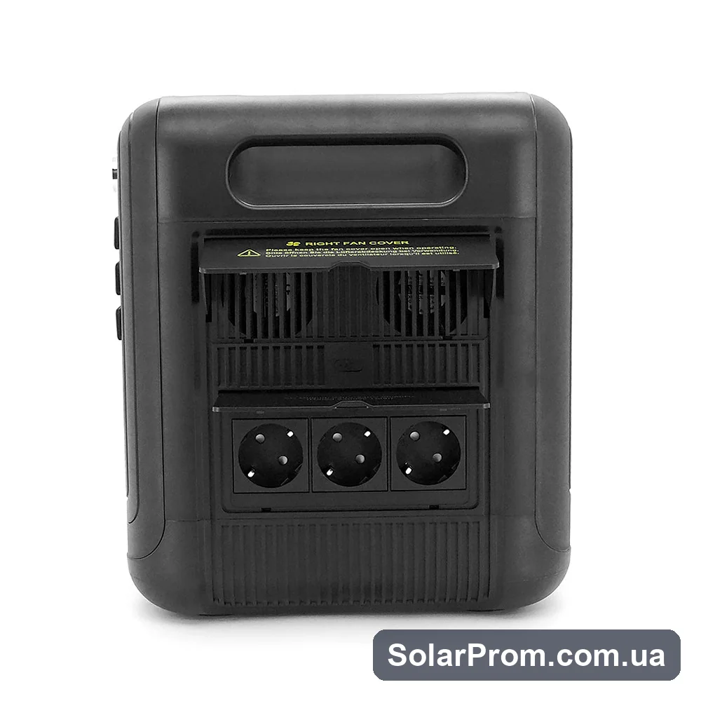 Портативна зарядна станція FOSSiBOT F2400, 2200W / 2048Wh LiFePO₄, MPPT 500W max, XT60-12V / 25А, 2xDC5521-12V-3A, CarPort-12V-10A, 2xAC23 4xUSB-C-100W, Wi-Fi, Bluetooth, charge 2 h,386*840*321 мм. - фото 3, SolarProm