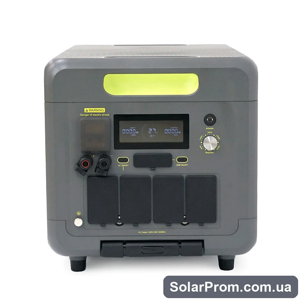 Портативна зарядна станція FOSSiBOT F7200, 7200W / 5220Wh LiFePO₄, MPPT 2500W max XT90 / 120-450V, XT60-12V / 10А, 2xDC5521-12V-3A, CarPort-1 2xUSB-A-18W, 2xUSB-C-100W, Wi-Fi, Bluetooth, charge 2.4 h - фото 3, SolarProm