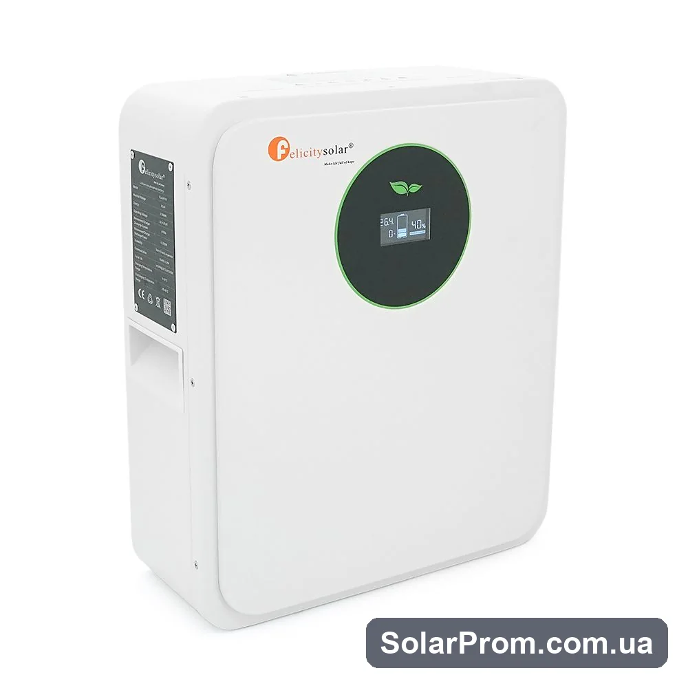 Акумулятор FelicityESS FLA24100-EU 24v 100Ah, BMS 100 / 150A@8S, 2.56kW, до 15 parallel, CAN&RS485, IP21, 6000Cycles, 454*380*154sm - сторінка товару SolarProm