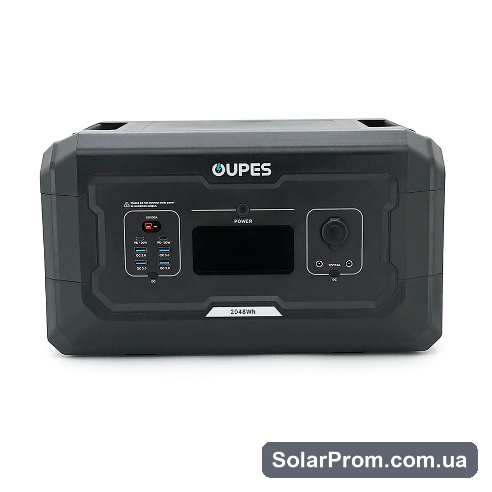 Портативный источник питания OUPES S3+S2, LiFePO4, 3600W, PEAK 7000W, 5120Wh, 3500 циклов, MPPT 2100 Вт, 5xAC190-250 В 16 А, 4xUSB-A -18 Вт, 2xUSB-C - 100 Вт, Anderson 12 В 30 А, IP21 - фото 3, SolarProm