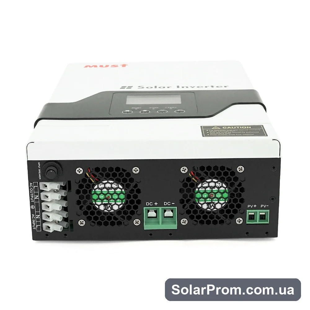 Гибридный ИБП MUST PV18-1012VPM, 1000W, 12V, ток заряда 10-20A, 170-280V, MPPT (60А, 105 Vdc) - фото 3, SolarProm