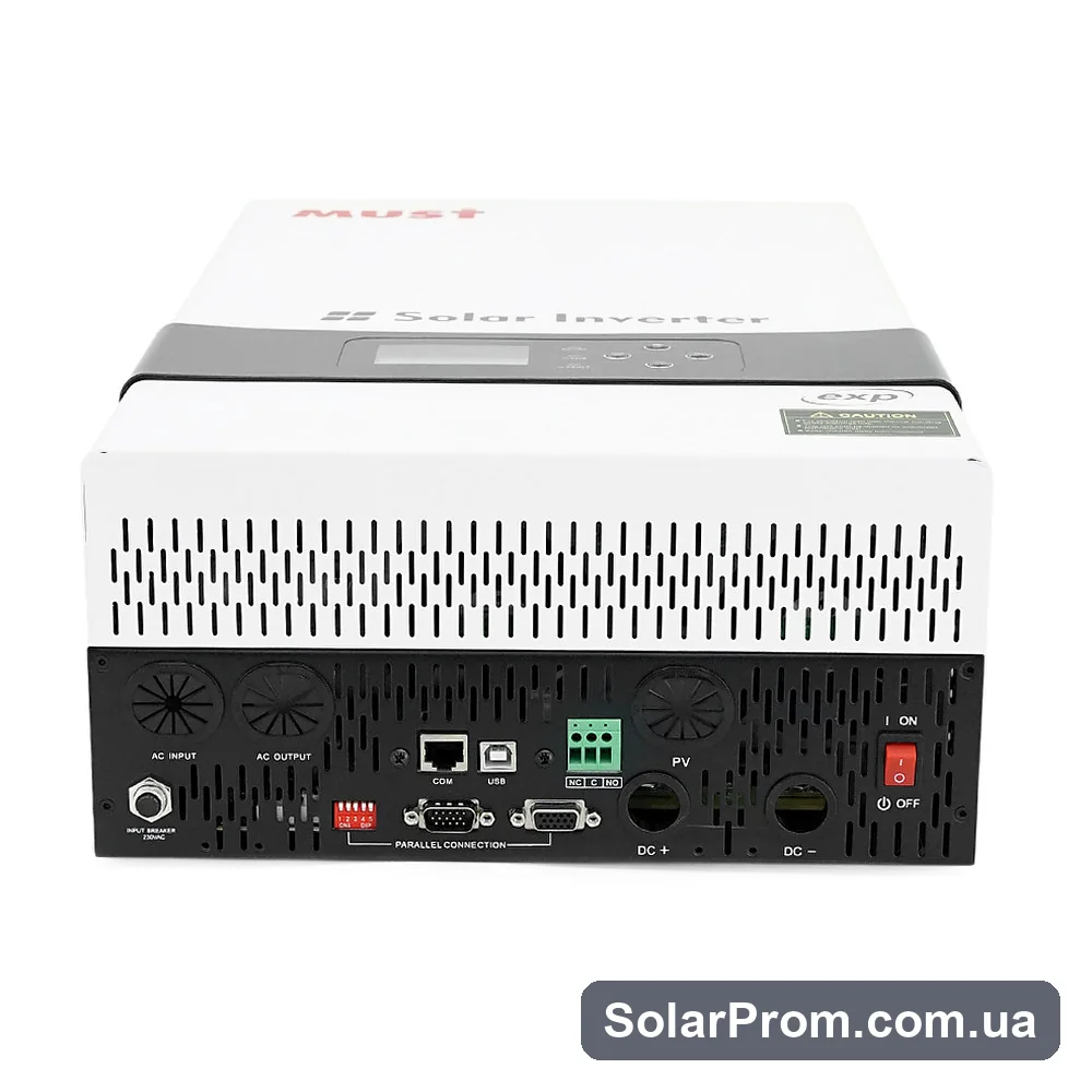 Гибридный инвертор MUST PH19-6048EXP, 6000W, 48V, ток заряда 1-60А, 160-275V, MPPT (80А, 450 Vdc) - фото 3, SolarProm