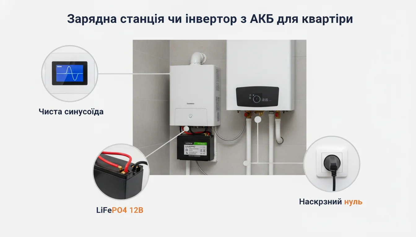 Инфографика: Зарядная станция или инвертор с АКБ для квартиры