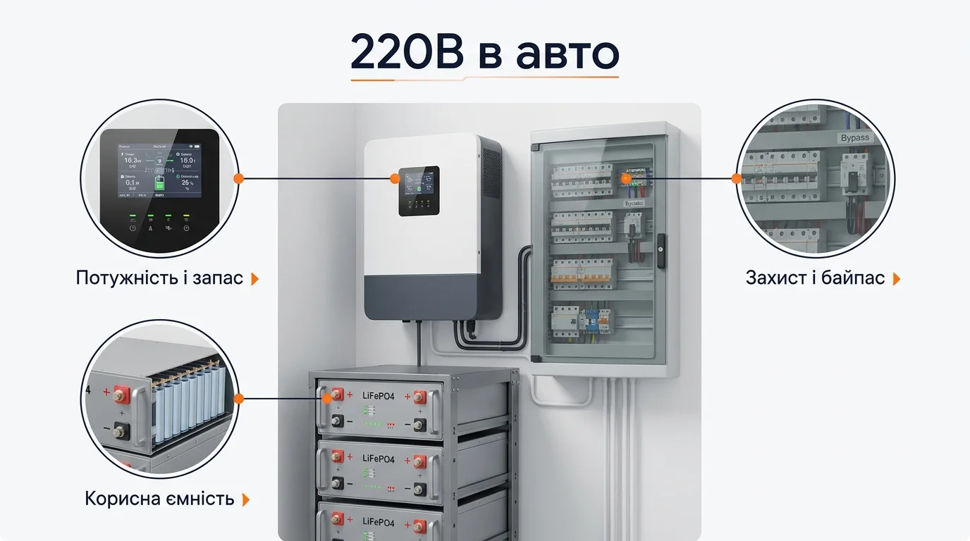 Инфографика: 220В в авто: инвертор или зарядная станция для дороги