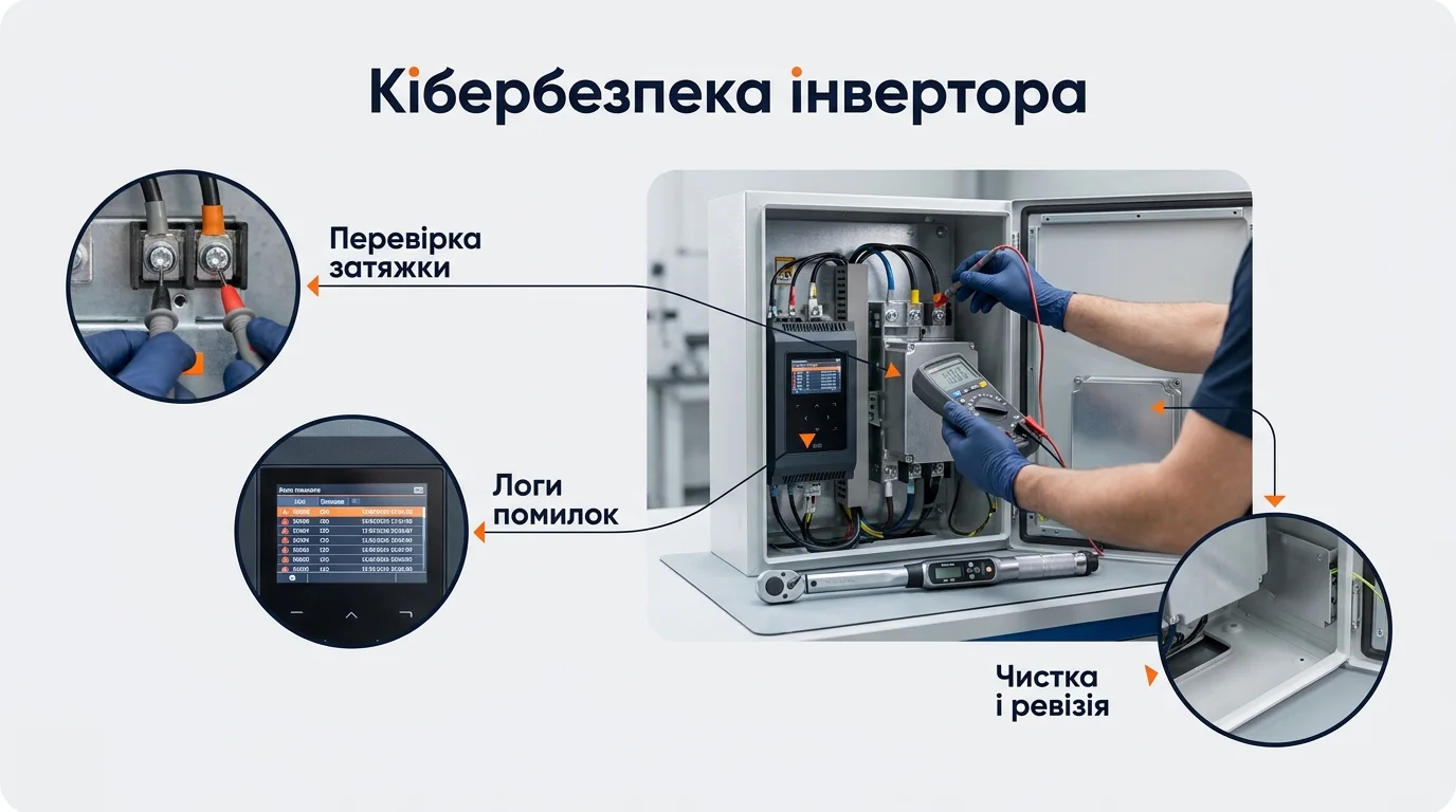 Інфографіка: Кібербезпека інвертора: хмарний моніторинг без зайвих ризиків