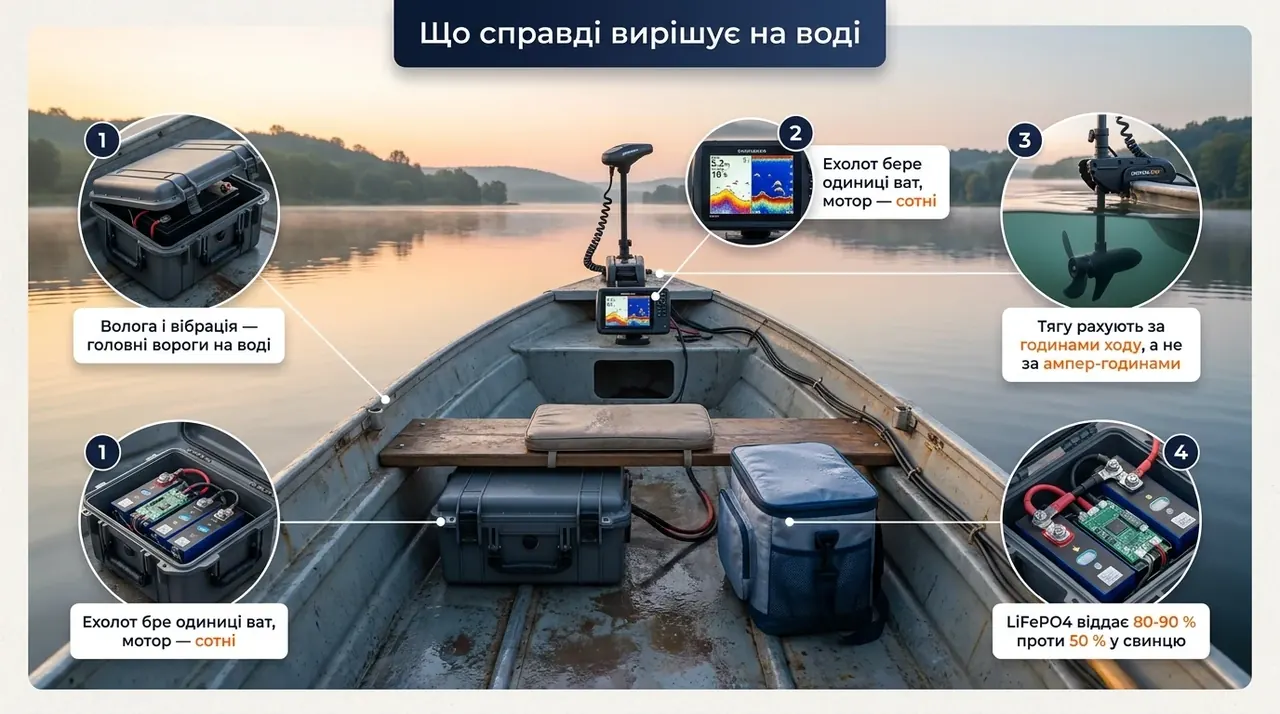Інфографіка: що вирішує при виборі LiFePO4 для човна