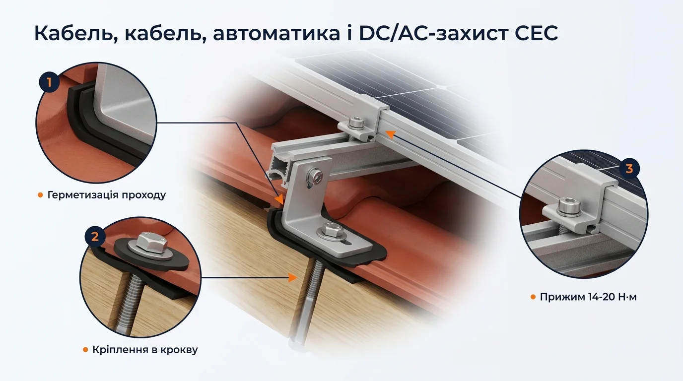 Инфографика: Кабель, автоматика и DC/AC-защита СЭС: ошибки монтажа