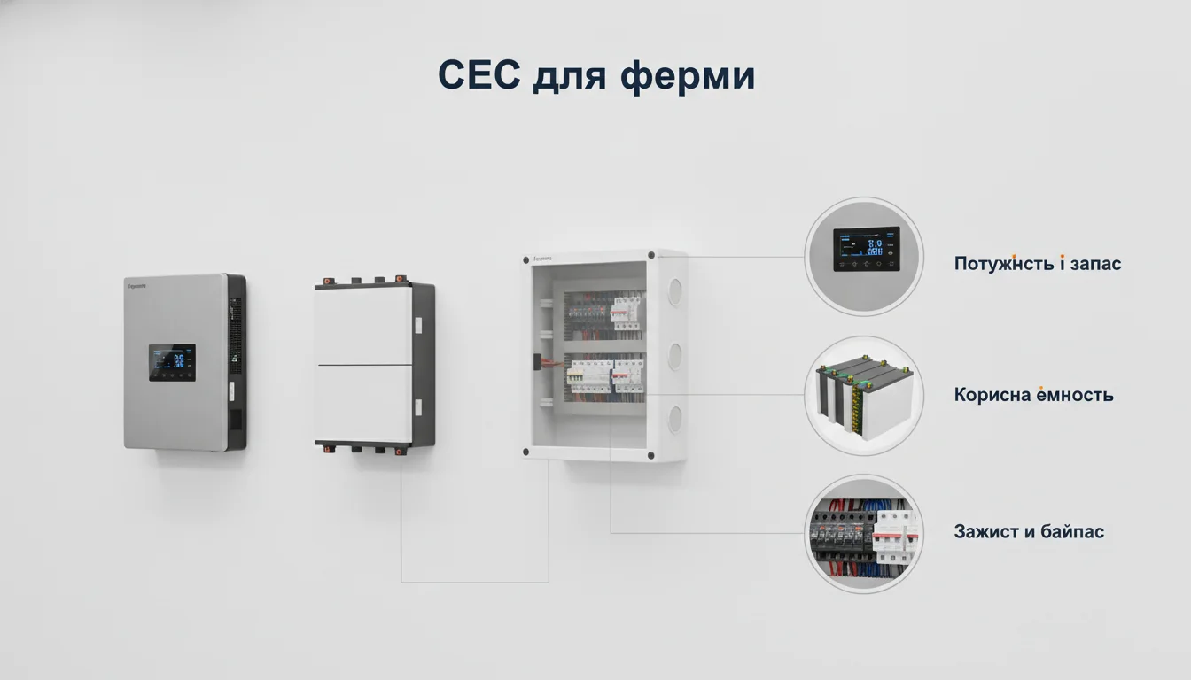 Інфографіка: СЕС для ферми: насоси, холодильники, елеватор і власне споживання