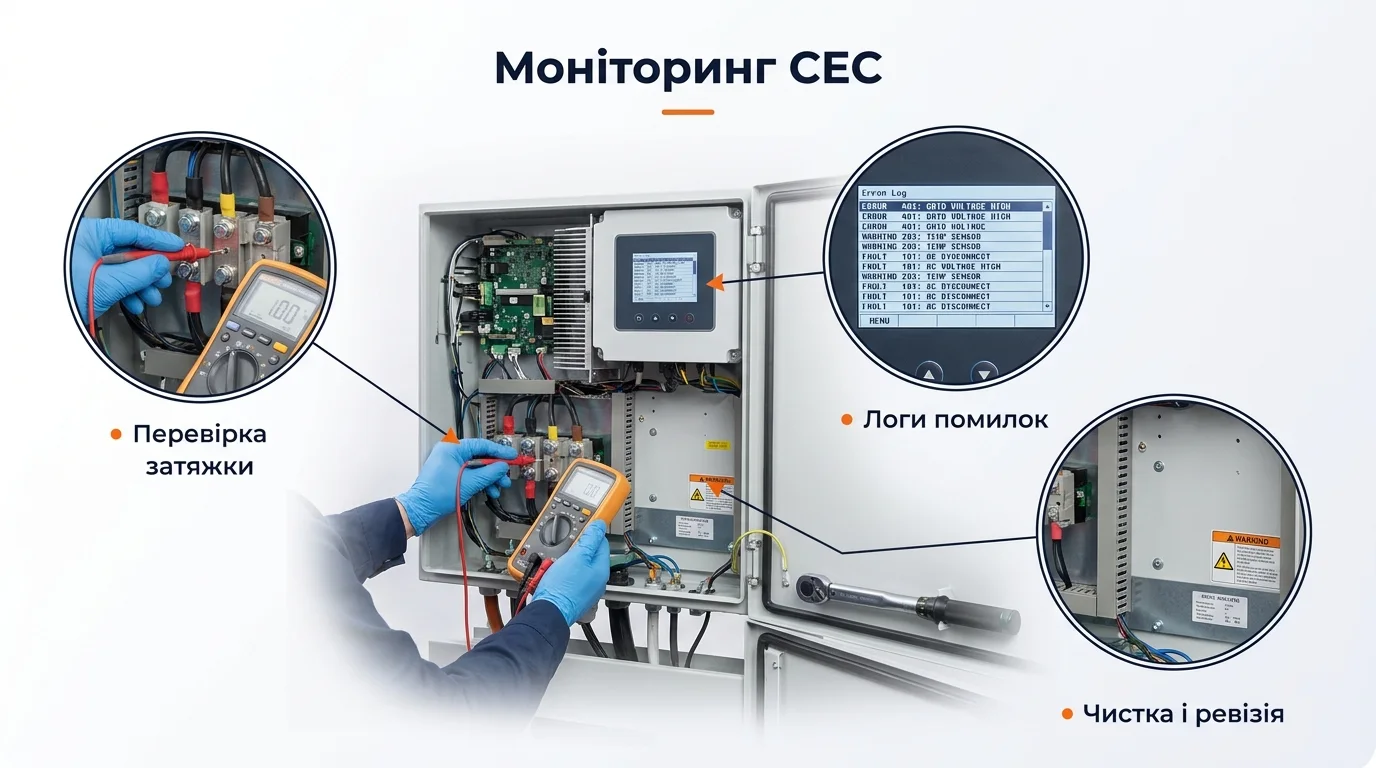 Інфографіка: Моніторинг СЕС: які дані мають бачити власник і сервіс