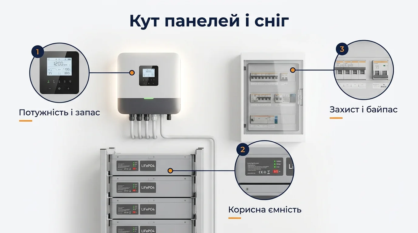 Инфографика: Угол панелей и снег: как считать зимнюю генерацию СЭС
