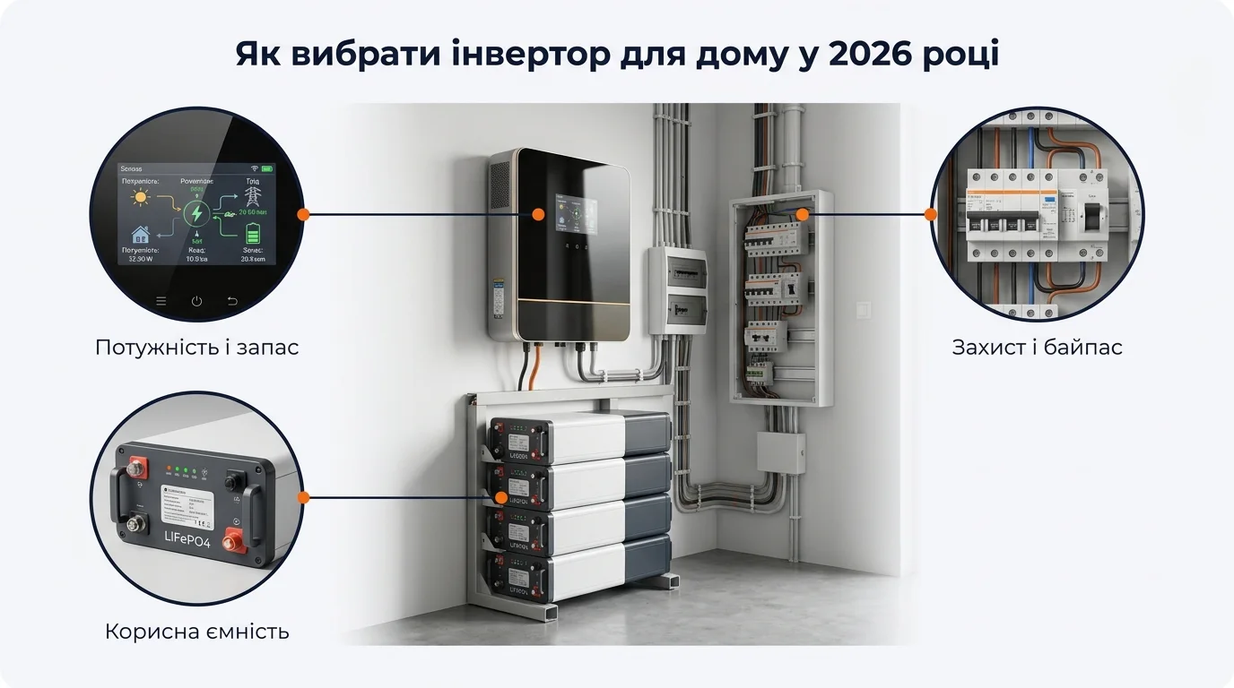 Інфографіка: Як вибрати інвертор для дому у 2026 році