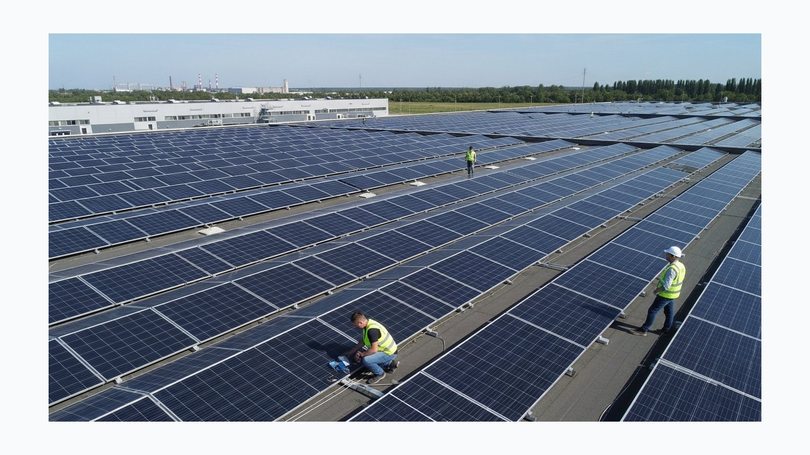 СЕС під зелений тариф та Net Billing - фотореалістична ілюстрація рішення SolarProm